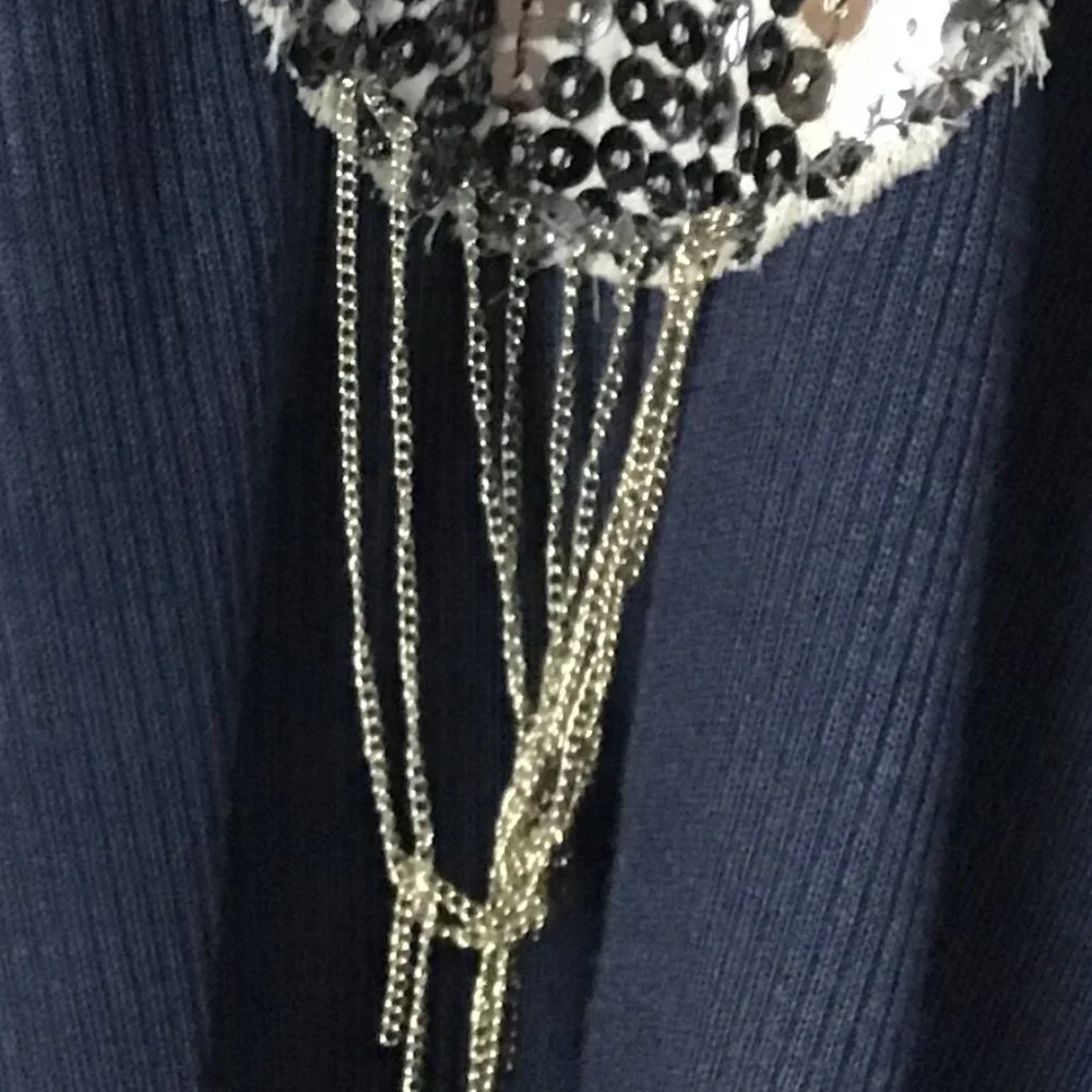 Custo Barcelona Vintage Blue Emblished T Shirt - Picture 3 of 12